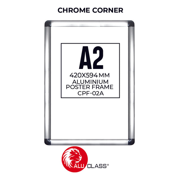 Aluminium Snap Poster Frame with Plastic Chrome Corner PF-CPF-01A/02A ALUCLASS SG