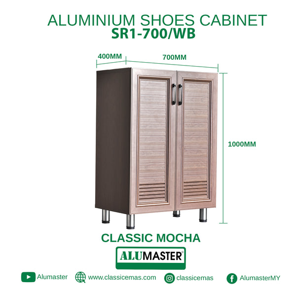 ⚡READY STOCK⚡ Aluminium Outdoor Shoe Cabinet (Classic) ALUCLASS ONLINE SG (SR1-700/WB, SR1-700/PG)